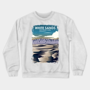 White Sand National Park vintage travel poster Crewneck Sweatshirt